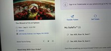 Sphere wizard tickets for sale  Las Vegas