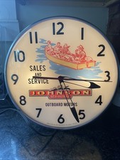 1960 Vintage Johnson Motor de Popa Publicidade Relógio PAM, Funciona Perfeitamente, usado comprar usado  Enviando para Brazil