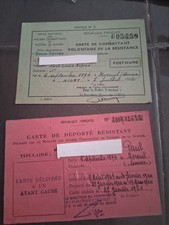 Ww2 carte déporté d'occasion  La Rochelle