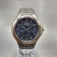 Relógio Citizen Exceed masculino 35mm mostrador azul titânio 0330-C30188 nova bateria comprar usado  Enviando para Brazil
