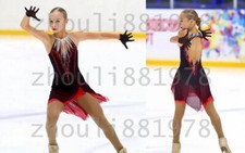 Vestido de patinaje figura para mujeres/niñas rojo negro segunda mano  Embacar hacia Mexico