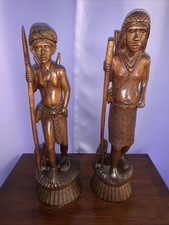 Juego De Colección De Tribus Igorot Figura Cazador y Cazador Tallas De Madera segunda mano  Embacar hacia Mexico