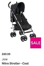Joie nitro stroller for sale  CHESTERFIELD