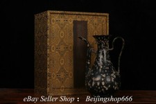 Usado, Garrafa chaleira de porcelana 7,2" antiga dinastia chinesa esmalte preto forno Jian  comprar usado  Enviando para Brazil