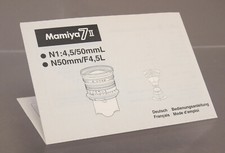 Mamiya n50mm bedienungsanleitu gebraucht kaufen  Solingen