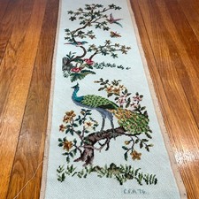 Vintage needlepoint peacock for sale  Shipping to Ireland