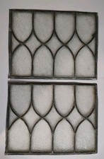Lote de painéis de vitrais vintage/antigos com chumbo transparente/fosco 13,5"x 10,5" comprar usado  Enviando para Brazil