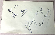 Johnny major signatures for sale  EXETER