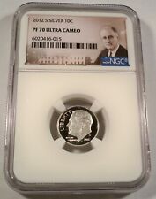 2012-S 10c PRATA NGC PF70UCAM PROVA ROOSEVELT DIME ULTRA CAMEO PR 70 comprar usado  Enviando para Brazil