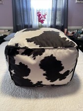 Cowhide pouf ottoman for sale  Levittown