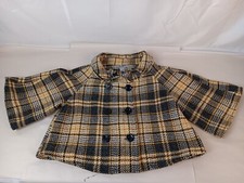 Jaqueta Steve Madden feminina xadrez mistura de lã capa peito duplo amarela e preta comprar usado  Enviando para Brazil