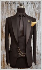 Terno masculino marrom escuro slim fit noivo smoking ternos de casamento formatura de negócios formal comprar usado  Enviando para Brazil