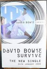 David Bowie Sobreviva ao novo single pôster raro oversized 40"X60" NOS (até 36) comprar usado  Enviando para Brazil