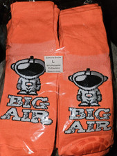 Meias de trampolim Big Air 12 pares antiderrapante parte inferior infantil tamanho grande 8" laranja comprar usado  Enviando para Brazil