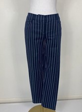 Usado, Calça Tommy Hilfiger tamanho EUA 4 AU 6-8 azul marinho listrada cropped tornozelo reto comprar usado  Enviando para Brazil