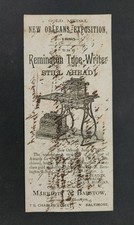 antiga MÁQUINA DE ESCREVER REMINGTON anúncio BLOTTER nova orleans exposição balto MARRIOT BARSTOW comprar usado antiga MÁQUINA DE ESCREVER REMINGTON anúncio BLOTTER nova orleans exposição balto MARRIOT BARSTOW comprar usado  Enviando para Brazil