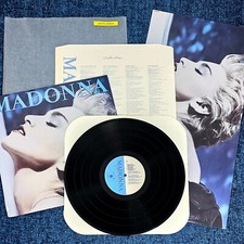 MADONNA SOUTH AFRICA TRUE BLUE 12'' VINYL w PROMO POSTER + INSERT LP RECORD 1986 comprar usado  Enviando para Brazil