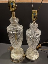 2 abajures de mesa vintage coleção europeia 24% cristal feito na Iugoslávia, usado comprar usado  Enviando para Brazil
