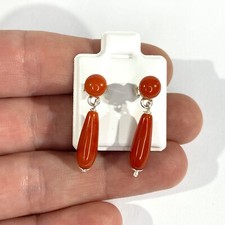 Orecchini vintage corallo usato  Roncello