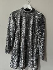 Dress silver sequin for sale  NOTTINGHAM