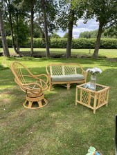 Retro cane furniture for sale  HERTFORD