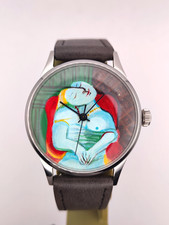 Peça exclusiva obra de arte mostrador relógio Picasso mecânico 2609HA Raketa aço feito à mão  comprar usado  Enviando para Brazil