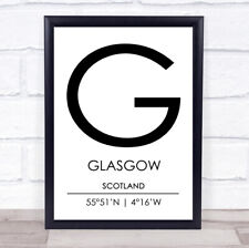 Glasgow scotland coordinates for sale  UK