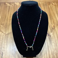 Suporte para óculos, feito à mão, multicolorido, com fechos para usar como colar comprar usado  Enviando para Brazil