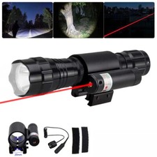 Linterna LED de 1000 yardas Antorcha de luz de caza 11 mm/20 mm Riel Punto Rojo Mira láser segunda mano  Embacar hacia Mexico