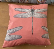 Coral dragonfly cushion for sale  CHESTER