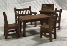 Móveis de boneca feitos à mão mesa de jantar com 3 cadeiras banco cômoda vintage comprar usado  Enviando para Brazil