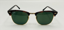 Óculos de sol Ray-Ban RB3016 Clubmaster armação de tartaruga lente verde 51-21-145 *Leia comprar usado  Enviando para Brazil