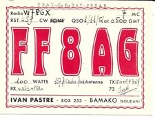 QSL 1952 Mali Francese Africa Ivan Pastre Radio Card comprar usado  Enviando para Brazil