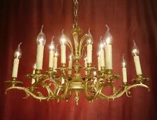LUSTRE ANTIGO BRONZE DOURADO LATÃO 16 LÂMPADAS LÂMPADAS LÂMPADA ANTIGA ESPANHOLA... comprar usado  Enviando para Brazil