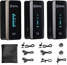 Transmissor e receptor sistema de microfone sem fio ultracompacto BOYA BY-XM6-S2 2.4GHz comprar usado  Enviando para Brazil