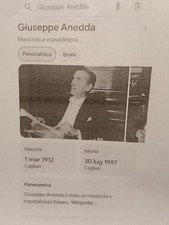 Autografo giuseppe anedda usato  Villa Santo Stefano