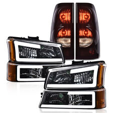 Usado, Ajuste para 2003-2006 Chevrolet Silverado faróis LED DRL + lanternas traseiras pretas comprar usado  Enviando para Brazil