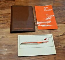 Rare Fokker F28 Fellowship wallet / folder + brochure + card Airline Memorabilia, usado comprar usado  Enviando para Brazil