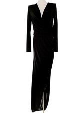 River island Rozmiar 12 (40) Czarna Długa Sukienka Maxi Długi rękaw na sprzedaż  PL