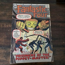 Fantastic Four # 8 🗝️ 1ª Aparição do Mestre das Marionetes e Alicia Masters 1962 comprar usado  Enviando para Brazil