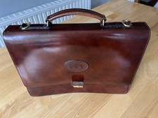 Leather tan briefcase for sale  ENFIELD