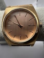 Nixon Minimal The Time Teller ouro rosa nova bateria 37MM 8,5" pulseira de aço inoxidável T79 comprar usado  Enviando para Brazil