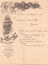 PORTUGAL , LISBONNE , LISBOA - LETTRE JERONIMO MARTINS FILHO , VINS - 1893, usado comprar usado  Enviando para Brazil