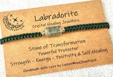 Labradorite macrame bracelet for sale  KNUTSFORD