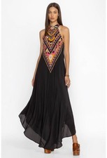 Vestido maxi floral Halter NADIA mistura de seda Johnny Was Jade US$ 465 novo sem etiquetas tamanho P comprar usado  Enviando para Brazil