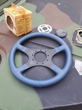 Usado, Volante Vintage Raro Formuling Racing Sport França 4 raios AZUL 133/4" usado comprar usado  Enviando para Brazil
