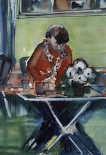 Original watercolour figure for sale  WIRRAL