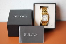 Bulova 97B113 relógio de quartzo clássico aço inoxidável tom dourado comprar usado  Enviando para Brazil