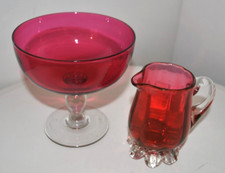 Cranberry glass duo for sale  LLANFAIRPWLLGWYNGYLL
