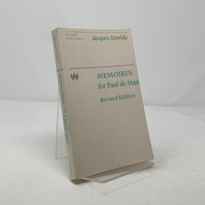 Memoires for Paul de Man by Jacques Derrida Signed PB First Thus  Very Good 1989 comprar usado  Enviando para Brazil